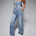 Camila | Off-Shoulder Denim Jumpsuit