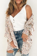 Knitted Cardigan with Print | Losvallandd Design | Comfortable & Kleurrijk