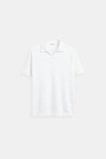 Witte Knitted Poloshirt with Structuurpatroon