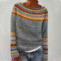 Carola™ Knitted Sweater with Kleurrijke Scandinavische Patronen