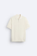 Elegant Knitted Polo with Zip