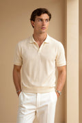 Mand Polo Shirt in Beige – Elegant & timeless