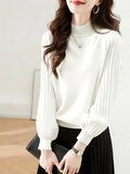 Charlotte™ Elegant Womand's Sweater with Ribbed Sleeves