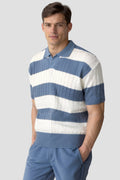 Striped Menpoloshirt with Short Sleeves – Sportief & Elegant