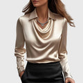 Athena | Women's Top with Watervalhals and Lange Sleeves