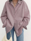 Oversized Womand’s blouse in Dusty Rose – Casual, Elegant & Versatile