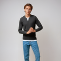 Coen™ Casual Men's Longsleeve with V-Neck