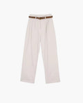 Ava | Plissé High-Waist Baggy Pants with Ceintuur