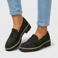 Sienna | Slip-On Loafers - Women's Retro Flat Shoe, PU Upper