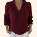 Jenna | Women's V-Neck Sweater-Style Top