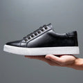 Men's Faux Leather Low Top Lace Up Sneakers