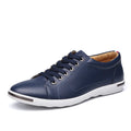 Men's Lace Up Low-Profile Shoes with Rounded Toe
