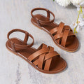 Bruine Romeinse Womand Summer Sandals with Anti-Slip Sole | Yvelle