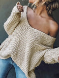 Fenna™ Off-Shoulder Grofgebreide Sweater