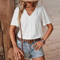 ADELHEID I Short-Sleeve V-Neck blouse