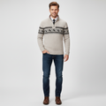 Mand's Sweater with Halve Zip – Comfortable Casual Pullover of Katoandmix