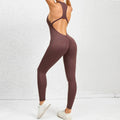 Angela | Sport Jumpsuit with Cut-Out Back and Scrunch Detail